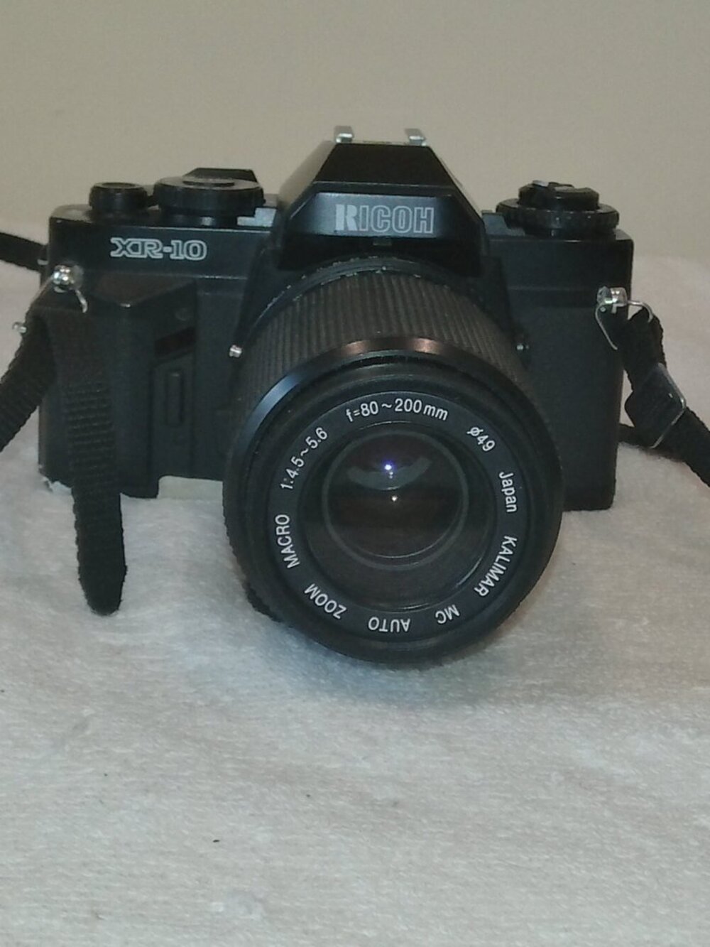 Vintage Ricoh XR-10 35mm film Camera w/Kalimar 80-200mm Lens Working Tested!